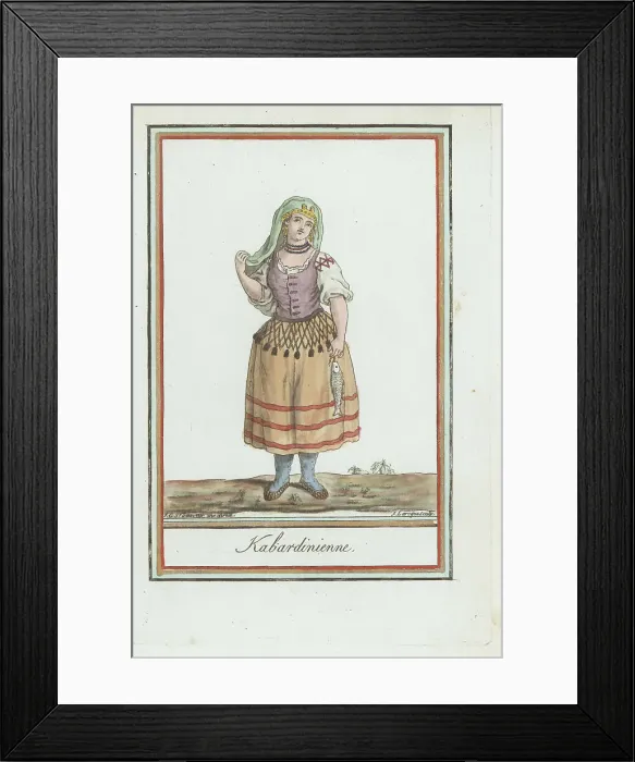 Framed Print : Kabardian woman, one of the 12 Circassian tribes Framed Print : Kabardian woman, one of the 12 Circassian tribes