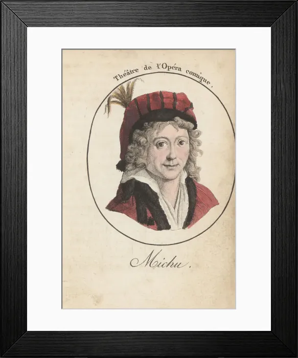 Framed Print : Louis Michu, French actor and singer, 1754-1801 Framed Print : Louis Michu, French actor and singer, 1754-1801
