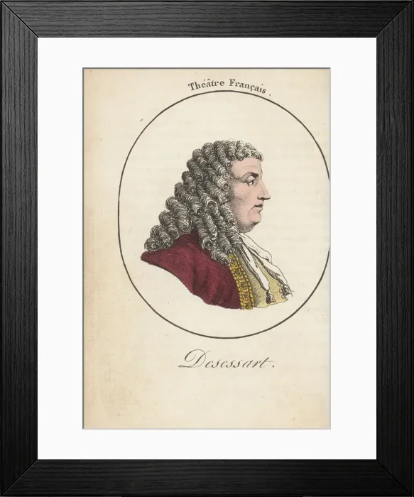 Framed Print : Denis Deschanet or Des Essarts, French actor, 1737-1793 Framed Print : Denis Deschanet or Des Essarts, French actor, 1737-1793