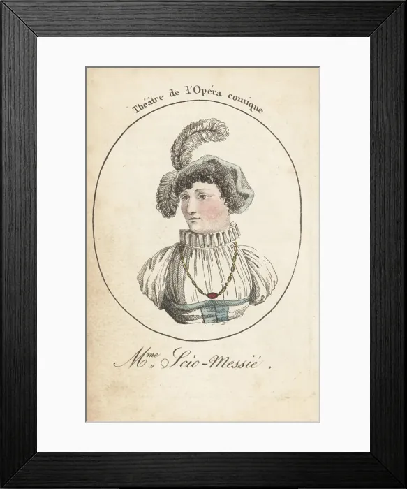 Framed Print : Julie-Angelique Scio-Messie, French opera singer, 1768-1807 Framed Print : Julie-Angelique Scio-Messie, French opera singer, 1768-1807