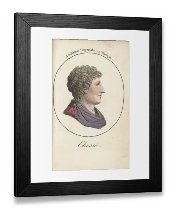 Framed Print : Chasse, French nobleman and baritone opera singer, 1699-1786 Framed Print : Chasse, French nobleman and baritone opera singer, 1699-1786
