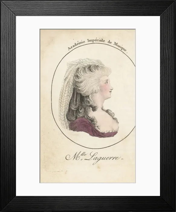 Framed Print : Marie-Josephe Laguerre, French actress and opera singer Framed Print : Marie-Josephe Laguerre, French actress and opera singer
