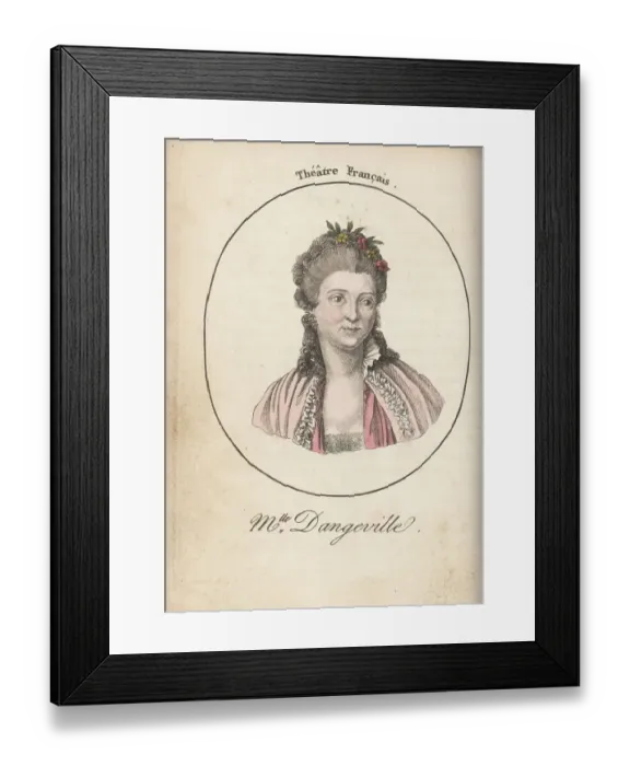 Framed Print : Mlle Dangeville, French comic actress Framed Print : Mlle Dangeville, French comic actress