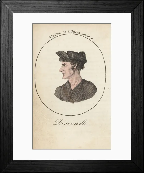 Framed Print : Dozainville, Baptiste-Pierre Dardel, French actor, 1758-1809 Framed Print : Dozainville, Baptiste-Pierre Dardel, French actor, 1758-1809