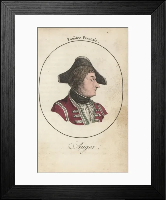 Framed Print : Francois Augé or Auger, French actor Framed Print : Francois Augé or Auger, French actor