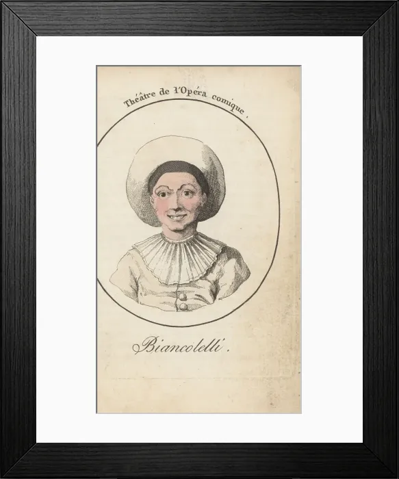 Framed Print : Italian actress Caterina Biancolelli as Colombina Framed Print : Italian actress Caterina Biancolelli as Colombina