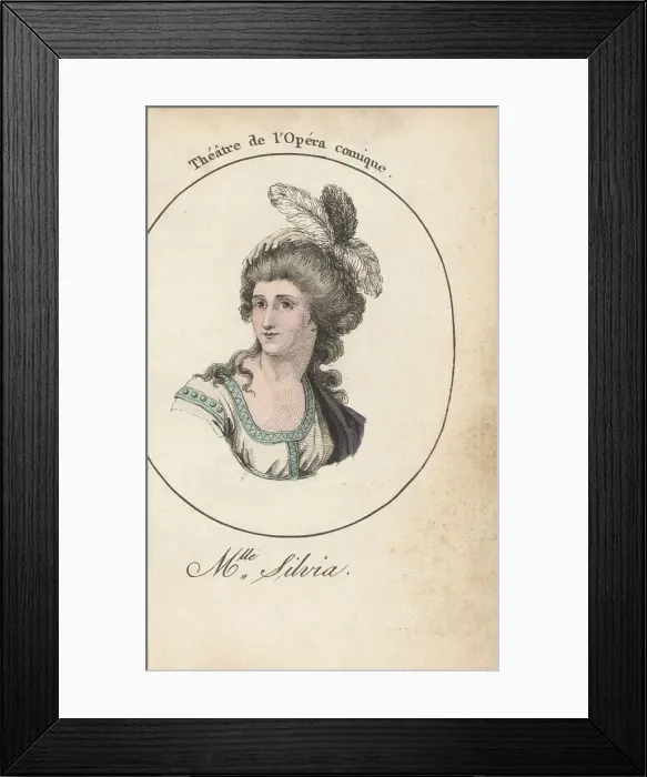 Framed Print : Mlle Silvia, Jeanne-Rose Benozzi, actress and singer Framed Print : Mlle Silvia, Jeanne-Rose Benozzi, actress and singer