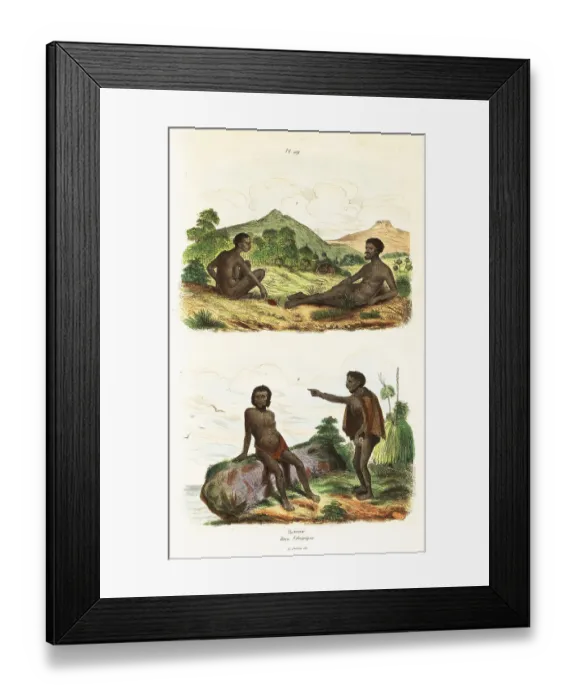 Framed Print : Aborigines of Sydney Cove and Paramatta, Australia Framed Print : Aborigines of Sydney Cove and Paramatta, Australia