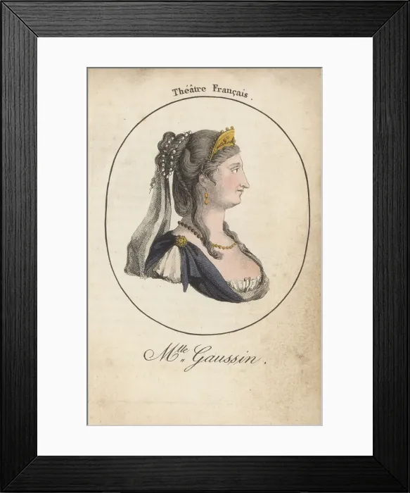 Framed Print : Mlle. Gaussin, French stage actress and beauty, 1711-1767 Framed Print : Mlle. Gaussin, French stage actress and beauty, 1711-1767