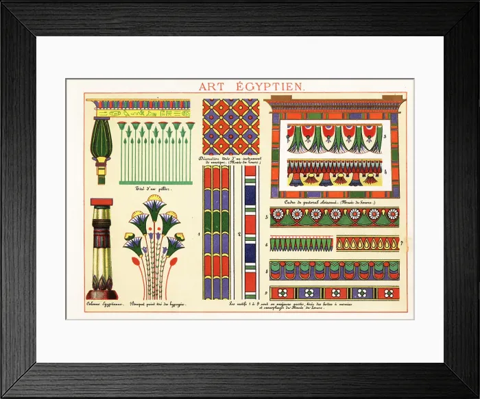 Framed Print : Design elements and motifs from ancient Egyptian art Framed Print : Design elements and motifs from ancient Egyptian art