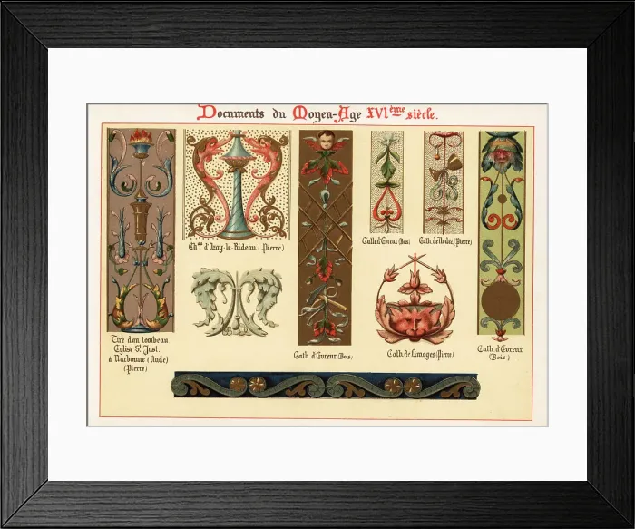 Framed Print : Design elements from the 16th century Framed Print : Design elements from the 16th century