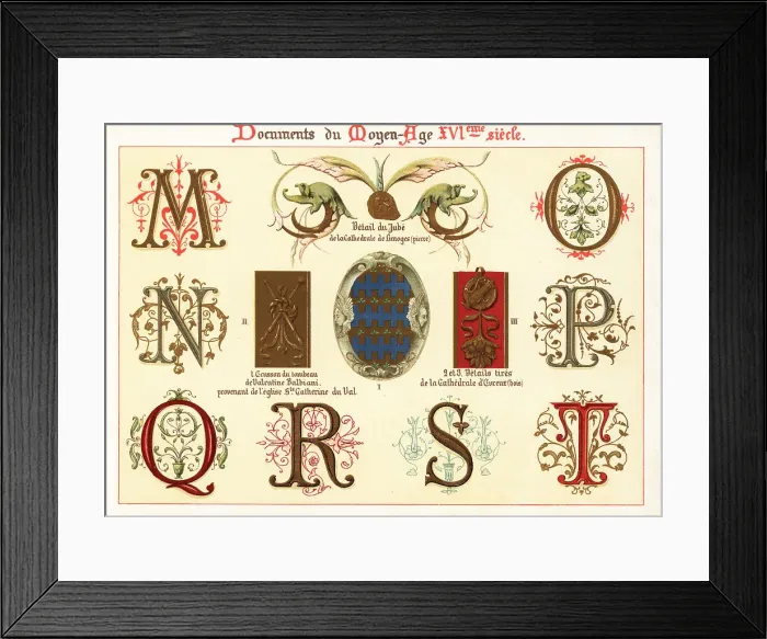 Framed Print : Design elements from the 16th century Framed Print : Design elements from the 16th century