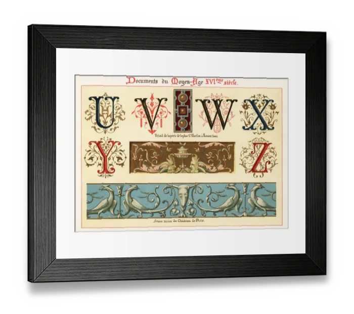 Framed Print : Design elements from the 16th century Framed Print : Design elements from the 16th century