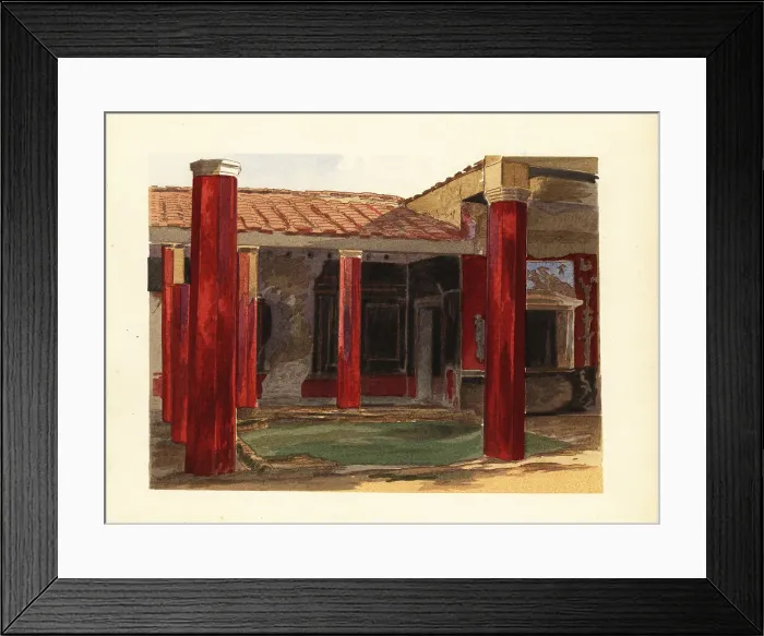 Framed Print : Peristyle colonnade of the House of Sallust, Casa di Sallustio Framed Print : Peristyle colonnade of the House of Sallust, Casa di Sallustio