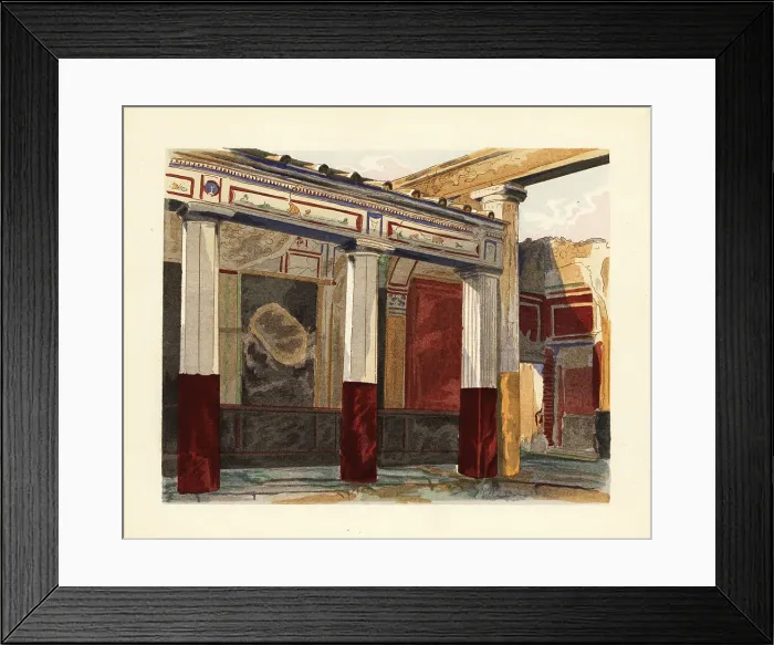 Framed Print : Rhodian peristyle of the House of the Silver Wedding, Casa delle Framed Print : Rhodian peristyle of the House of the Silver Wedding, Casa delle