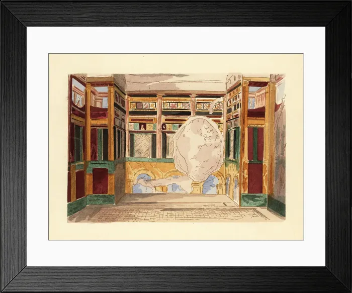 Framed Print : Oecus or parlour in the House of the Labyrinth. Casa del Labirin Framed Print : Oecus or parlour in the House of the Labyrinth. Casa del Labirin