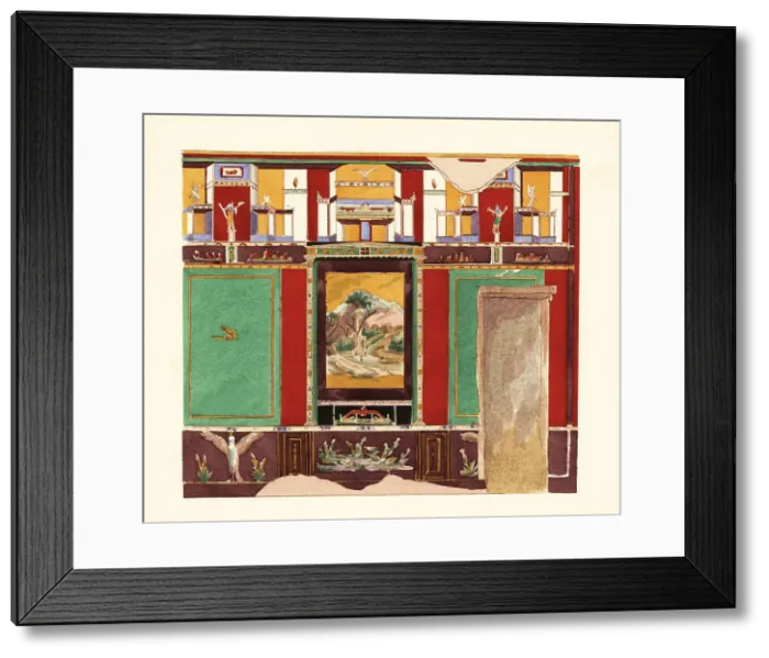 Framed Print : Dining room in the Casa di Orfeo or House of Orpheus, Pompeii Framed Print : Dining room in the Casa di Orfeo or House of Orpheus, Pompeii