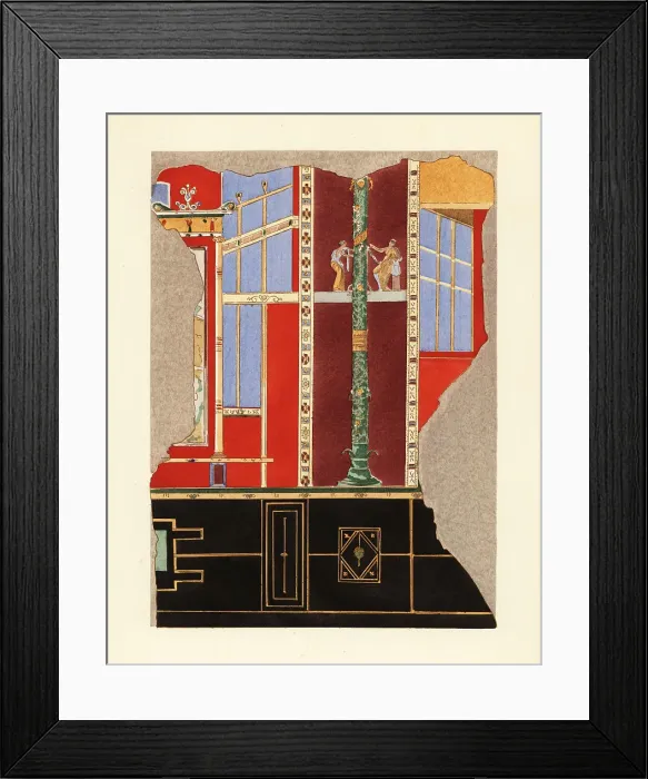 Framed Print : Panel in a room of the Casa di Laocoonte or House of Laocoon, Po Framed Print : Panel in a room of the Casa di Laocoonte or House of Laocoon, Po