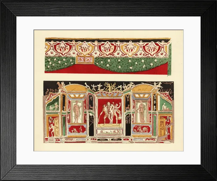 Framed Print : Colored stucco from Pompeii in the Museum of Naples Framed Print : Colored stucco from Pompeii in the Museum of Naples