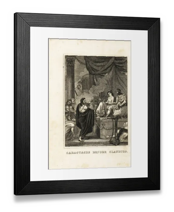 Framed Print : Caratacus speaking before Emperor Claudius Framed Print : Caratacus speaking before Emperor Claudius