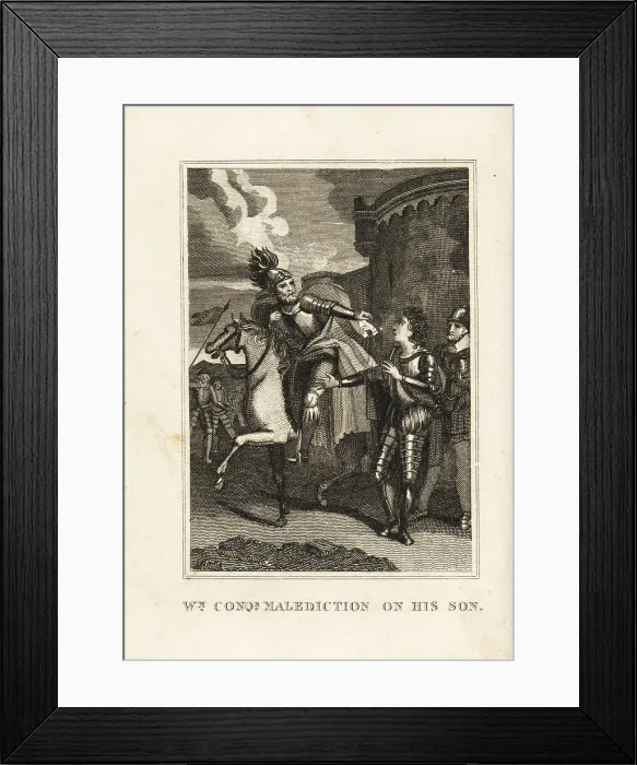 Framed Print : King WIlliam I of England cursing his son Robert Curthose Framed Print : King WIlliam I of England cursing his son Robert Curthose