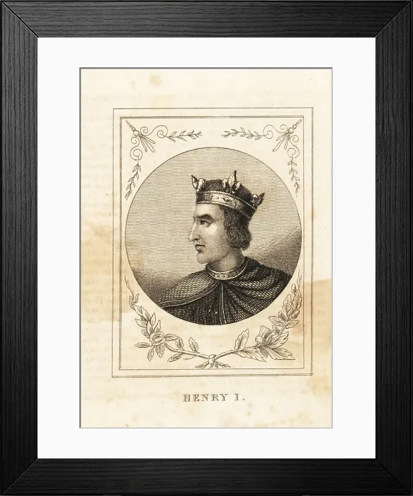 Framed Print : Portrait of King Henry I of England Framed Print : Portrait of King Henry I of England