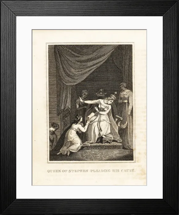 Framed Print : Matilda pleading King Stephen's cause with Empress Matilda Framed Print : Matilda pleading King Stephen's cause with Empress Matilda