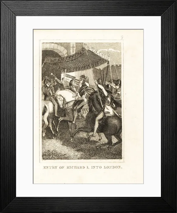 Framed Print : King Richard I entering London, 1189 Framed Print : King Richard I entering London, 1189