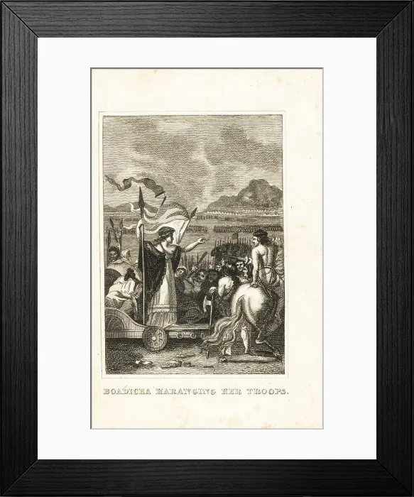 Framed Print : Queen Boudica at the Battle of Watling Street, 60AD Framed Print : Queen Boudica at the Battle of Watling Street, 60AD