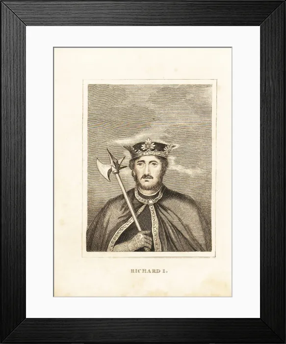 Framed Print : Portrait of King Richard I of England Framed Print : Portrait of King Richard I of England