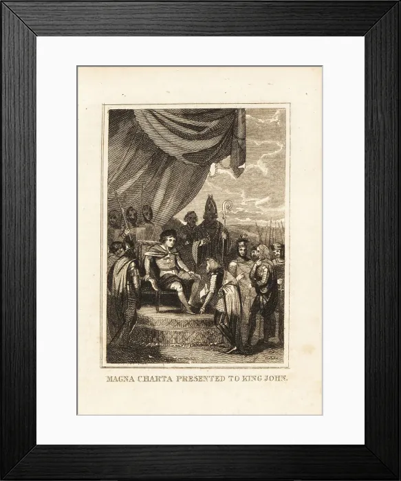 Framed Print : King John of England receiving the Magna Carta, 1215 Framed Print : King John of England receiving the Magna Carta, 1215