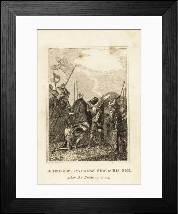 Framed Print : King Edward III and the Black Prince at the Battle of Crecy, 134 Framed Print : King Edward III and the Black Prince at the Battle of Crecy, 134