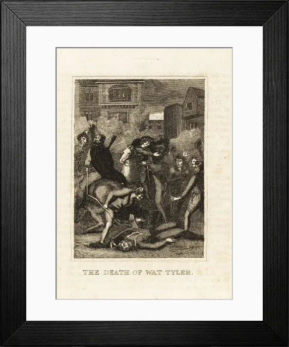 Framed Print : King Richard II near the corpse of Wat Tyler, 1381