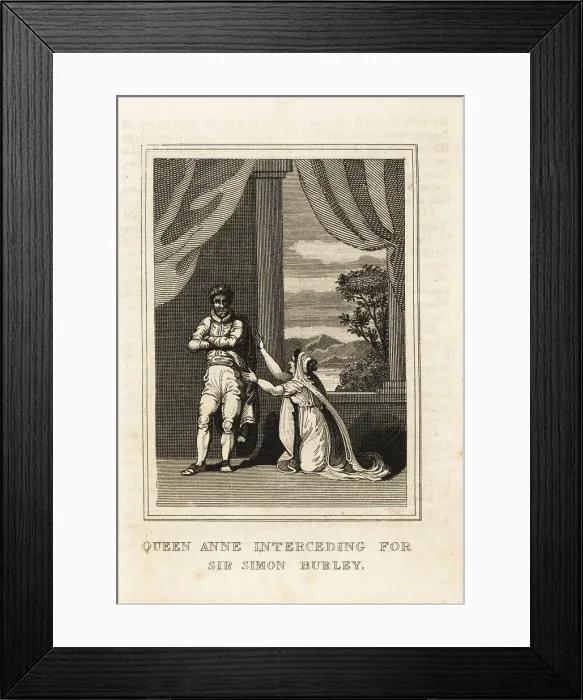 Framed Print : Anne of Bohemia pleading with King Richard II, 1388 Framed Print : Anne of Bohemia pleading with King Richard II, 1388