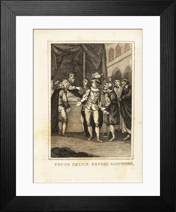Framed Print : Prince Henry sentenced by Sir William Gascoigne Framed Print : Prince Henry sentenced by Sir William Gascoigne