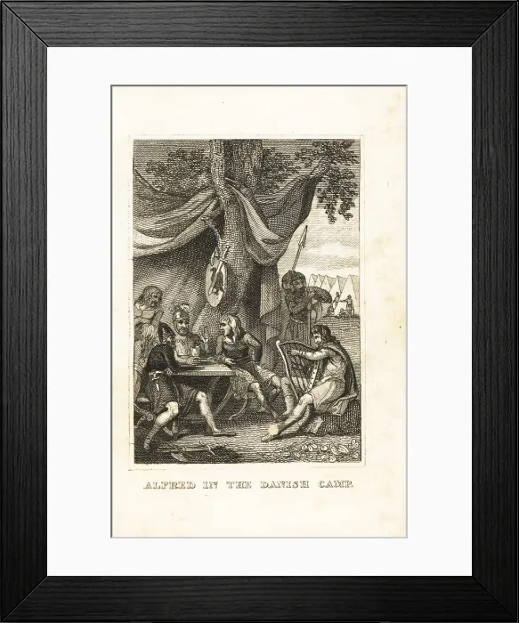Framed Print : Saxon King Alfred the Great in the Viking camp, 878 Framed Print : Saxon King Alfred the Great in the Viking camp, 878