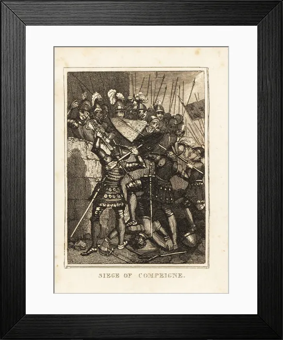 Framed Print : Joan of Arc at the Compeigne siege, 1430 Framed Print : Joan of Arc at the Compeigne siege, 1430