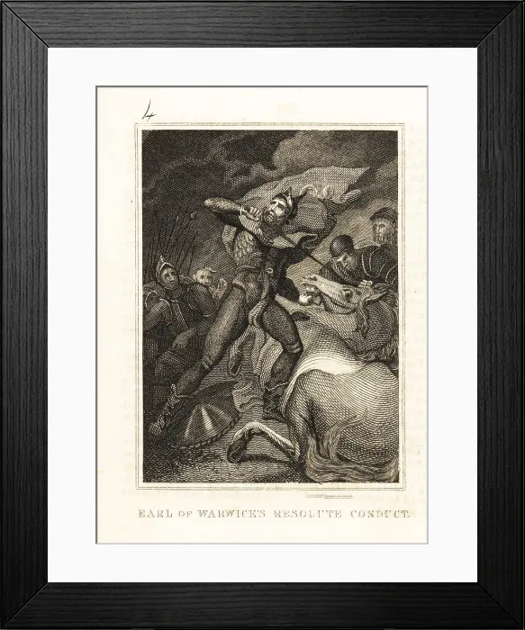 Framed Print : Richard Neville fighting at the Battle of St Albans, 1455 Framed Print : Richard Neville fighting at the Battle of St Albans, 1455
