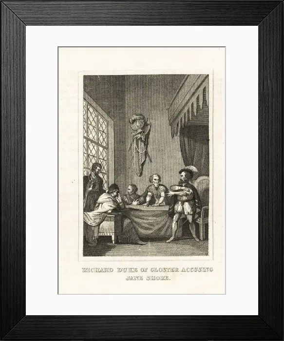 Framed Print : Richard III accusing Elizabeth Jane Shore of conspiracy Framed Print : Richard III accusing Elizabeth Jane Shore of conspiracy