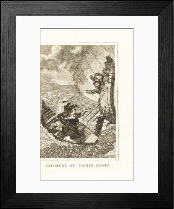 Framed Print : The drowning at sea of Anglo-Saxon prince Edwin, 933 Framed Print : The drowning at sea of Anglo-Saxon prince Edwin, 933