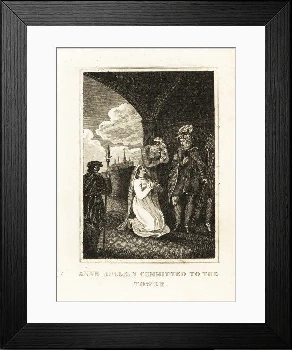 Framed Print : Queen Anne Boleyn in the Tower of London. 1536 Framed Print : Queen Anne Boleyn in the Tower of London. 1536