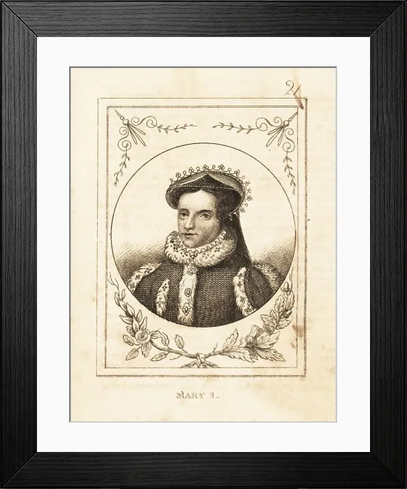 Framed Print : Portrait of Queen Mary I of England Framed Print : Portrait of Queen Mary I of England