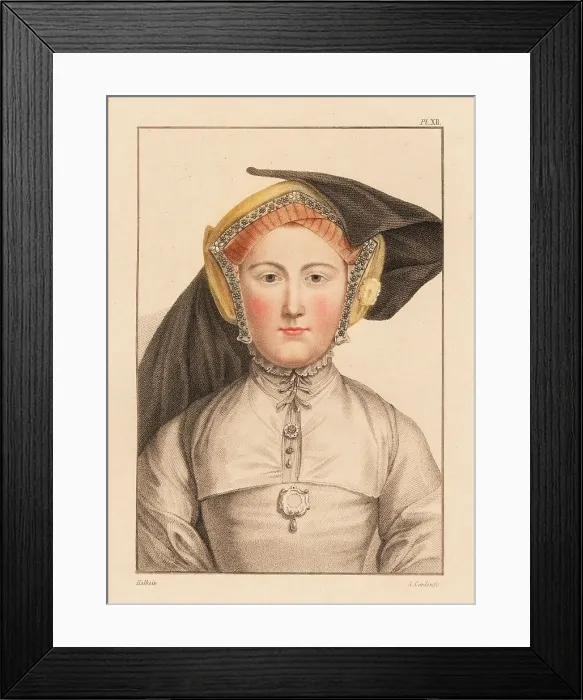 Framed Print : Portrait of unknown woman from the court of King Henry VIII Framed Print : Portrait of unknown woman from the court of King Henry VIII