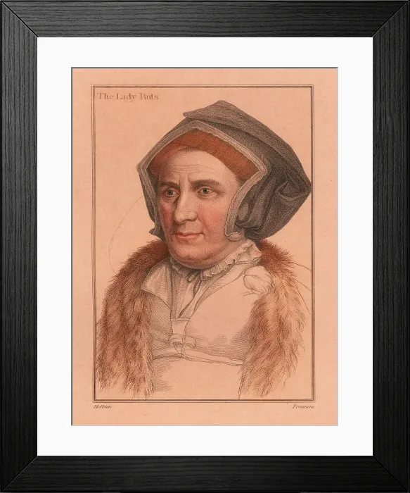 Framed Print : Margaret Bacon, Lady Butts, lady-in-waiting at Henry VIII's cour Framed Print : Margaret Bacon, Lady Butts, lady-in-waiting at Henry VIII's cour