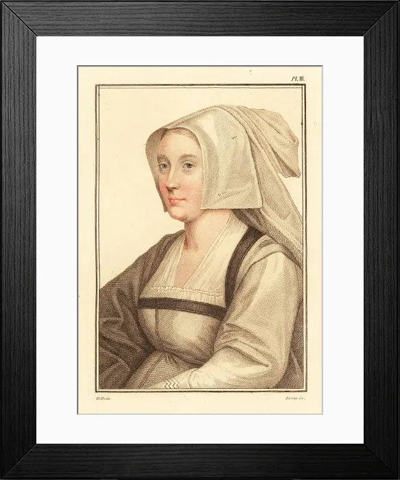 Framed Print : Portrait of unknown woman from the court of King Henry VIII Framed Print : Portrait of unknown woman from the court of King Henry VIII
