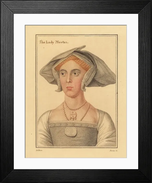 Framed Print : Joan, Lady Meutas, lady in waiting to Jane Seymour Framed Print : Joan, Lady Meutas, lady in waiting to Jane Seymour