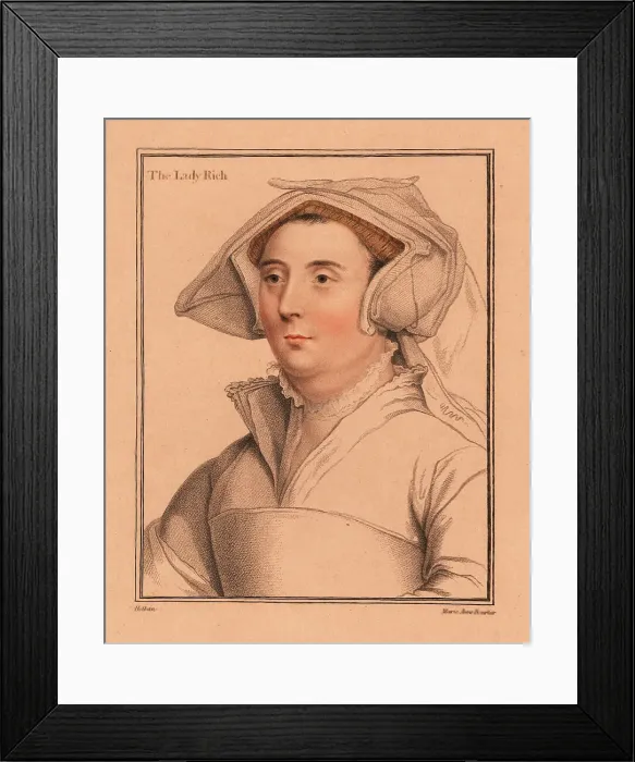 Framed Print : Elizabeth Jenkes, Lady Rich, wife to Sir Richard Rich Framed Print : Elizabeth Jenkes, Lady Rich, wife to Sir Richard Rich