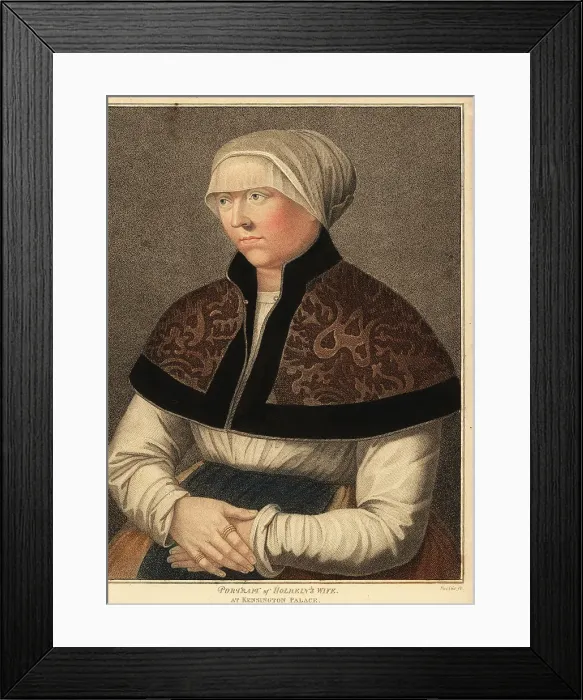 Framed Print : Portrait of Hans Holbein's wife Elsbeth at Kensington Palace Framed Print : Portrait of Hans Holbein's wife Elsbeth at Kensington Palace
