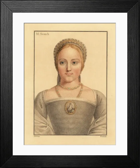 Framed Print : Mary Zouch, lady in waiting to Jane Seymour Framed Print : Mary Zouch, lady in waiting to Jane Seymour