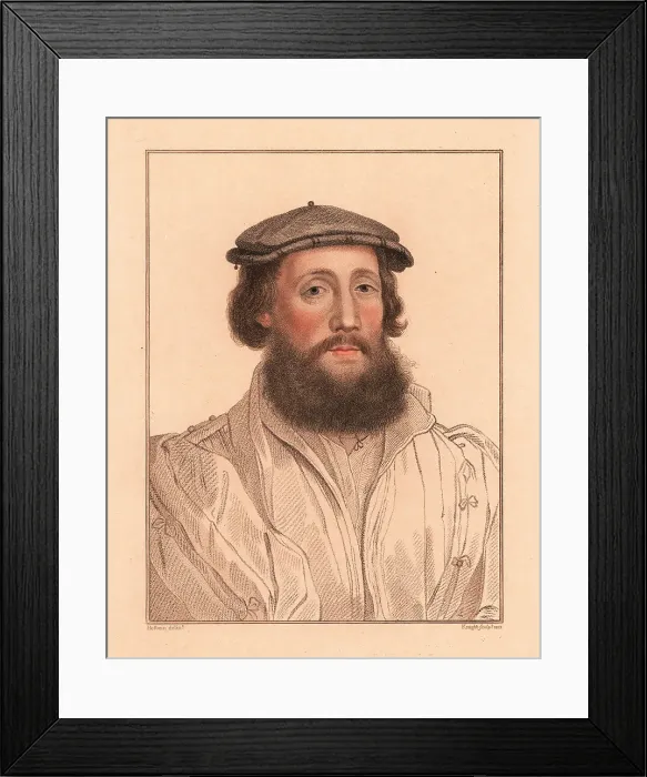 Framed Print : Portrait of an unknown man, court of King Henry VIII, c. 1532 Framed Print : Portrait of an unknown man, court of King Henry VIII, c. 1532